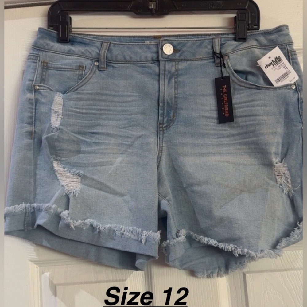 Charlotte Russe Light Blue Distressed Jean Shorts